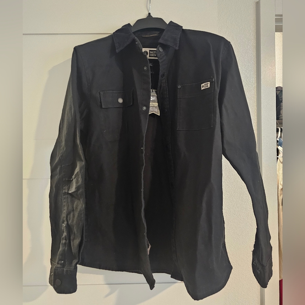 Salty Crew Black Framework Overshirt